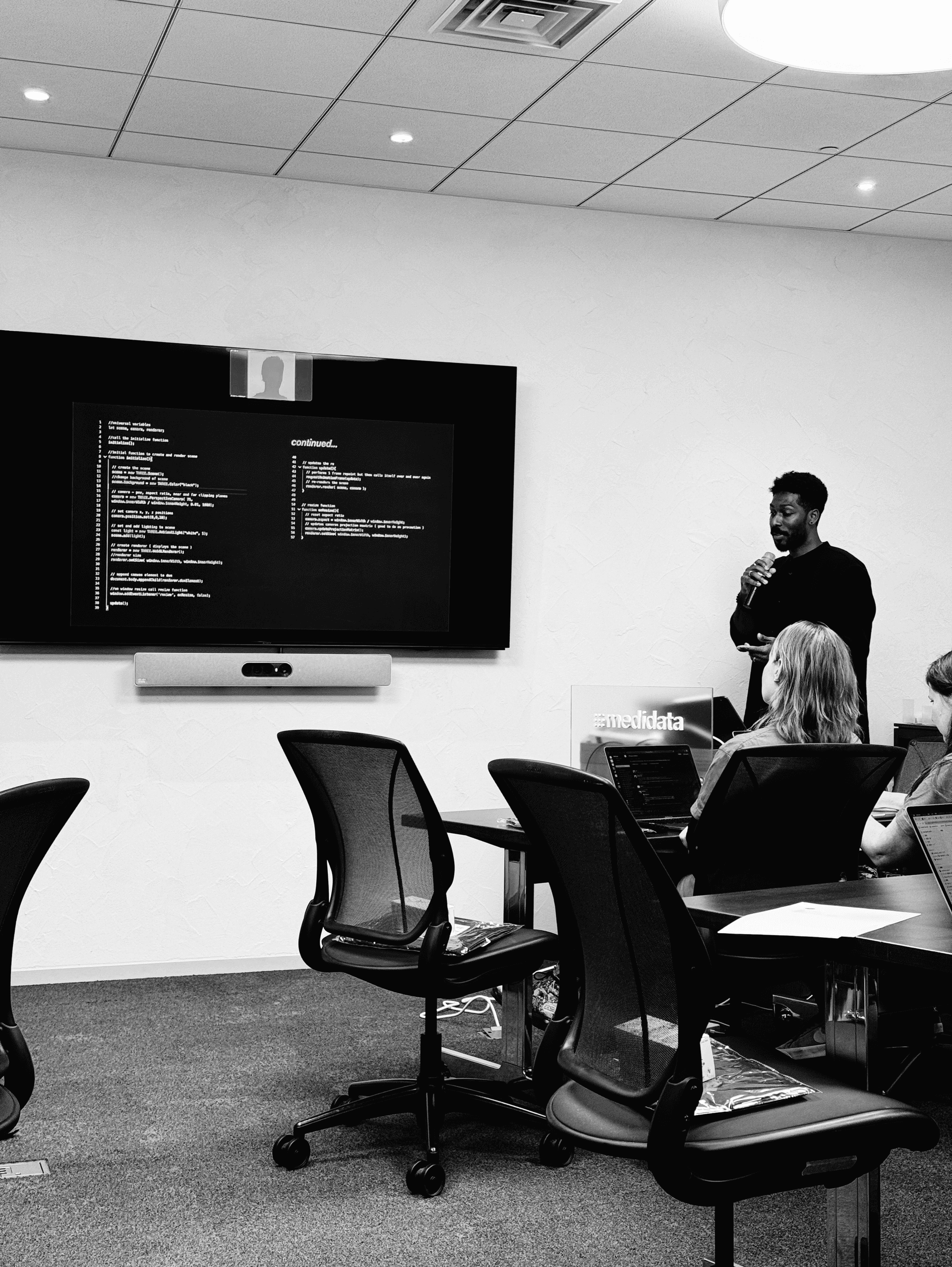Picture of Nathan Keeys teaching Women Who Code class in Tokyo, Japan.