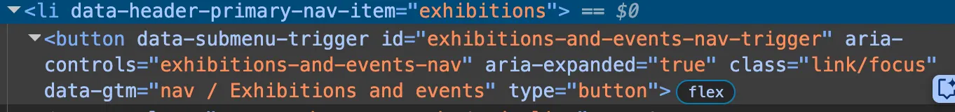 Aria Attribute Code Example